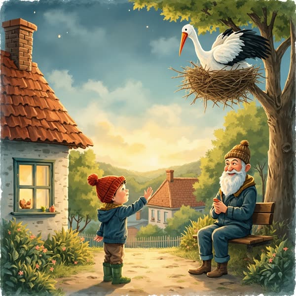 Ilustrace k pohádce Klapot nad Habrovicemi