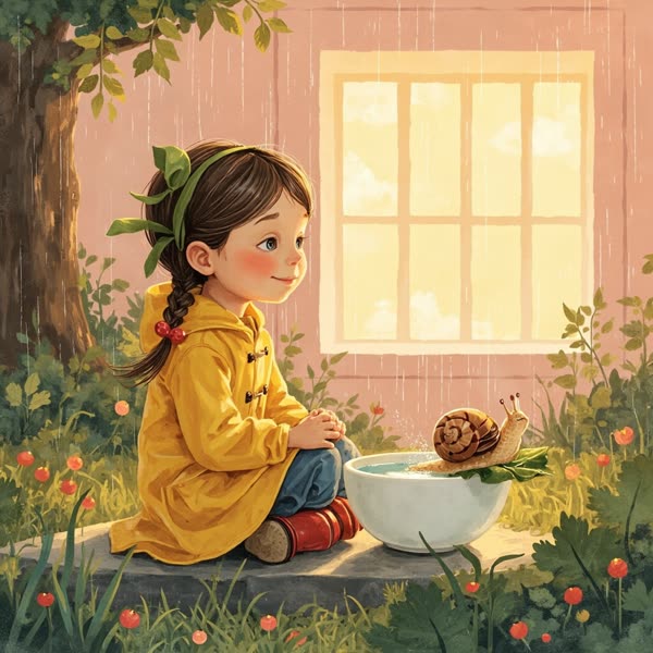 Ilustrace k pohádce Mistička ticha