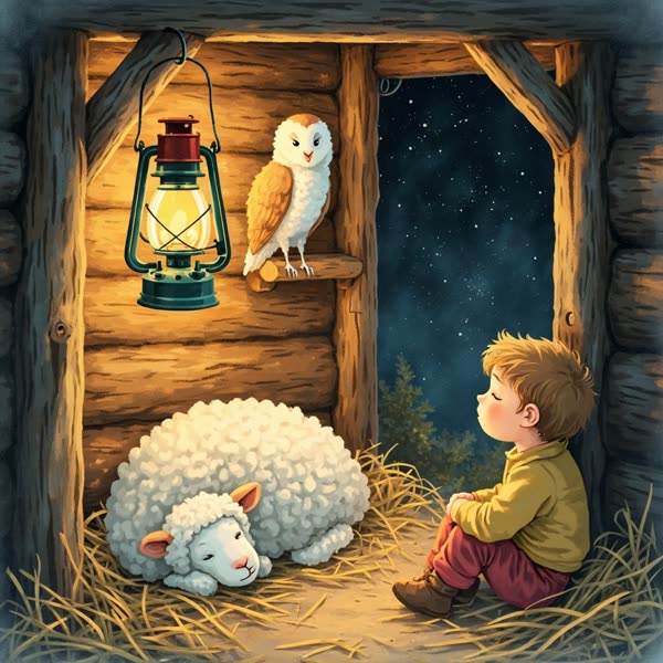 Ilustrace k pohádce Světýlko pro tichá křídla
