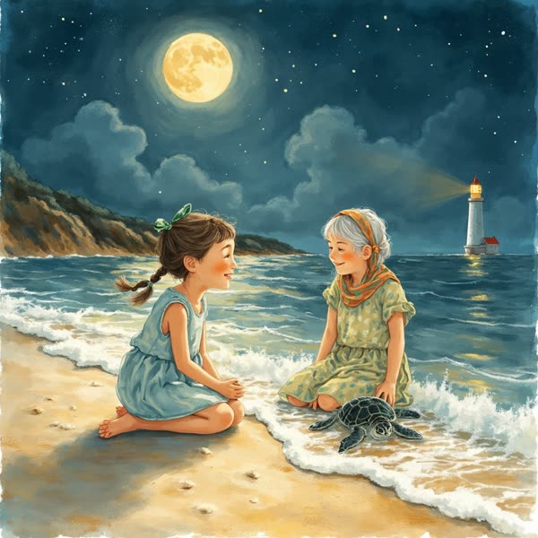 Ilustrace k pohádce Tři vlny pro Elu