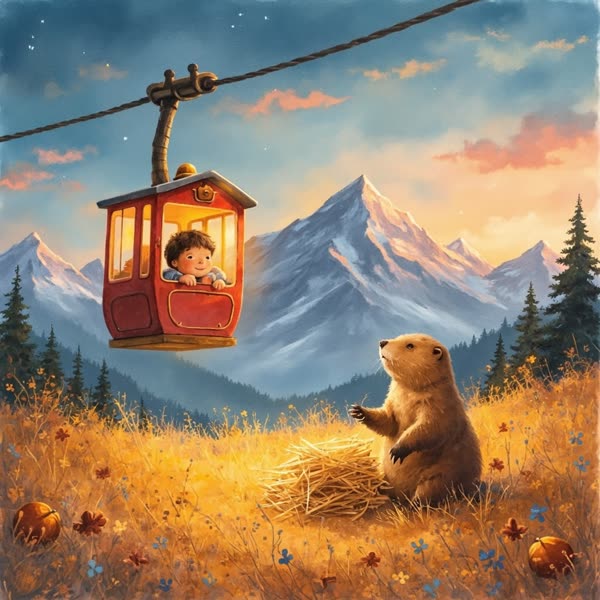 Ilustrace k pohádce Uzlík pro zimní spánek